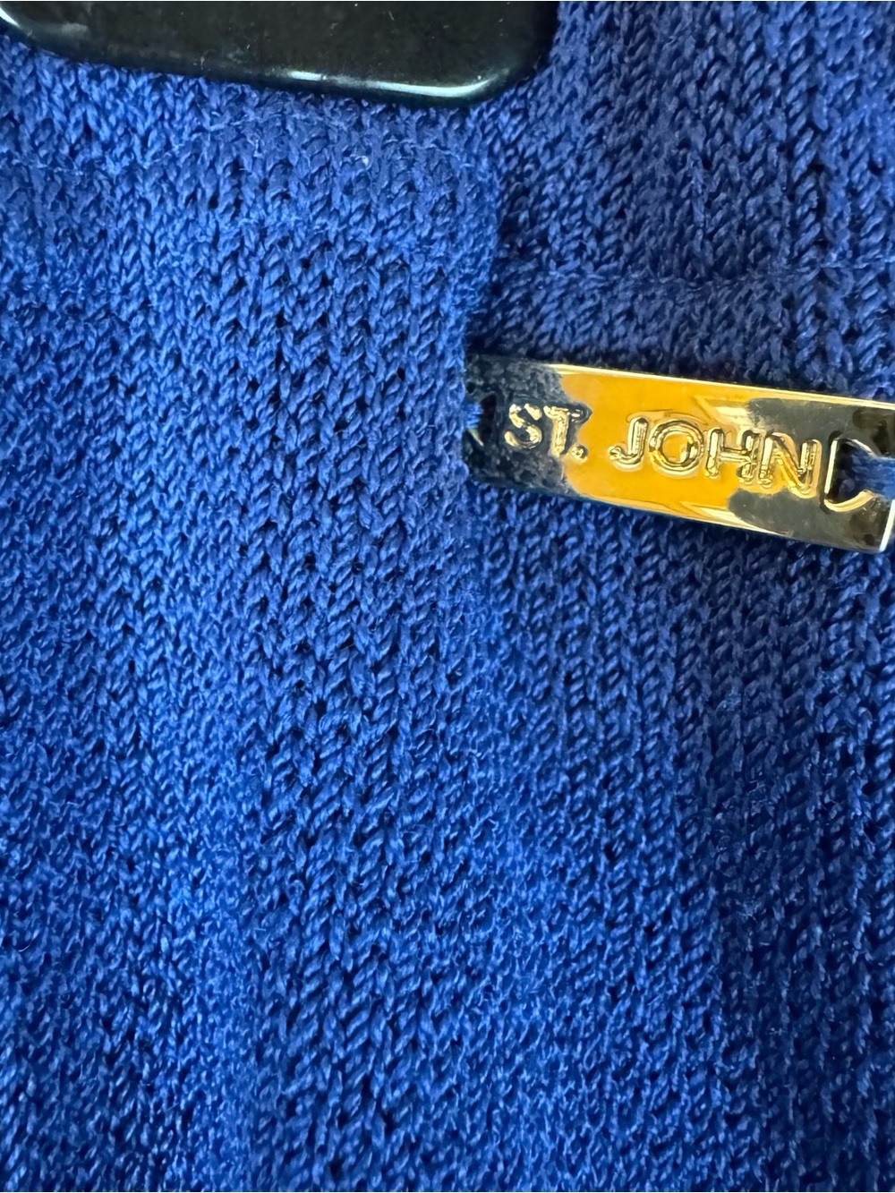 ST. JOHN Sport Marie Gray Women's Large Knit Pants Royal Blue Wool Rayon Lg L - Picture 5 of 7